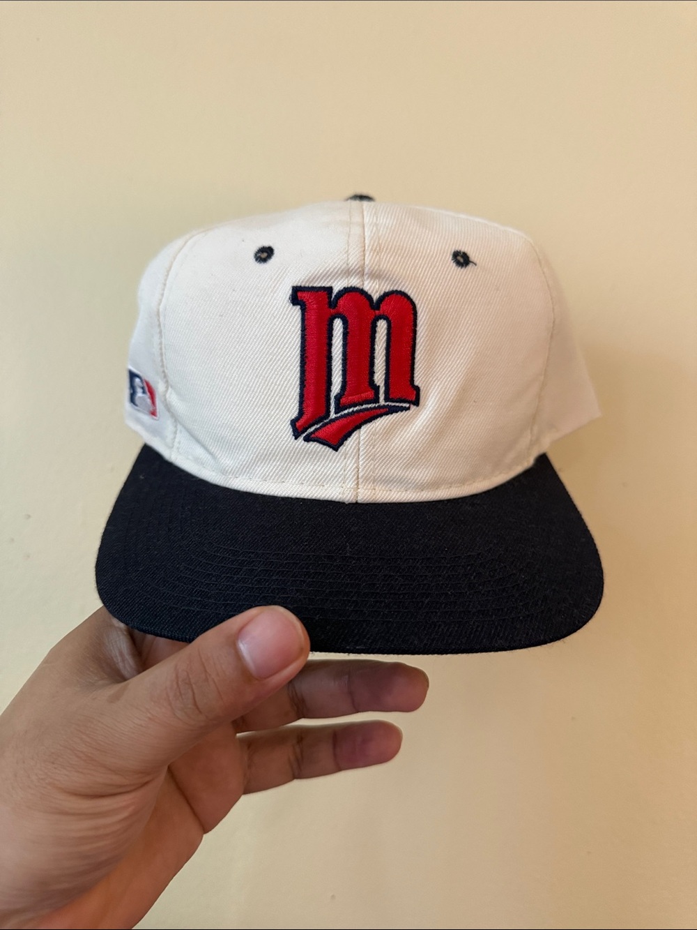 Minnesota Twins Two-Tone 'M' Baseball Cap - White & Black